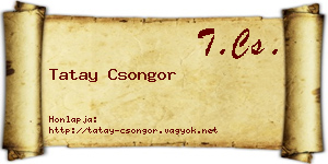 Tatay Csongor névjegykártya