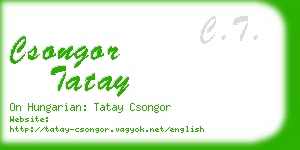 csongor tatay business card